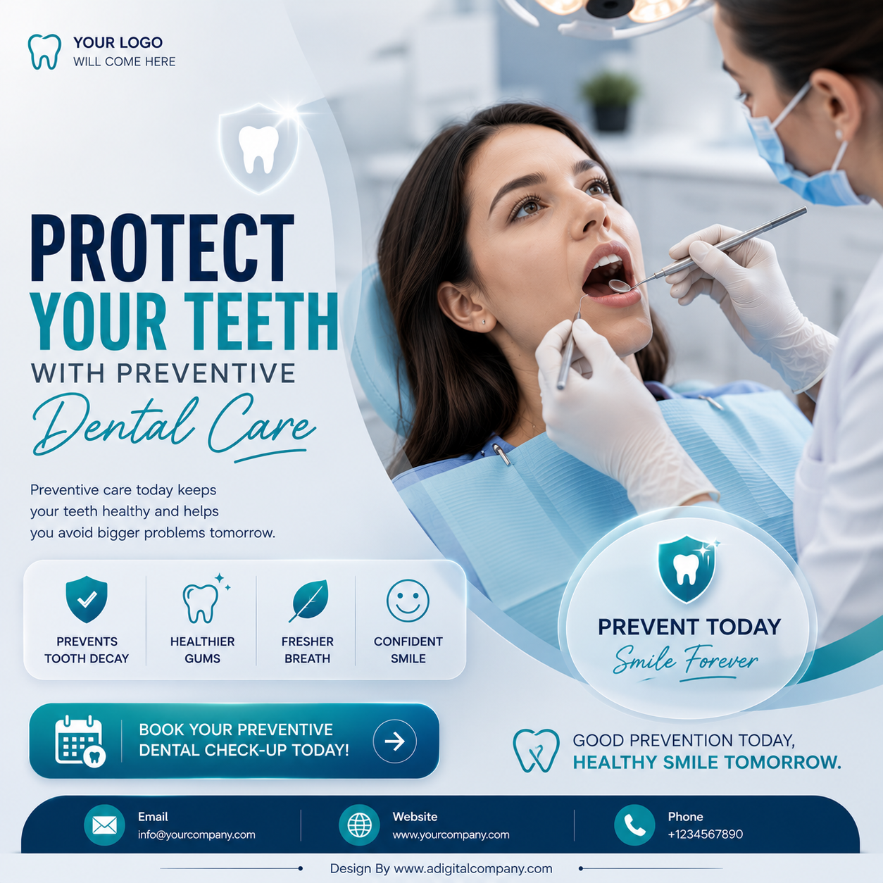 Emergency Dental Care social media design — Dentist — A Digital Company
