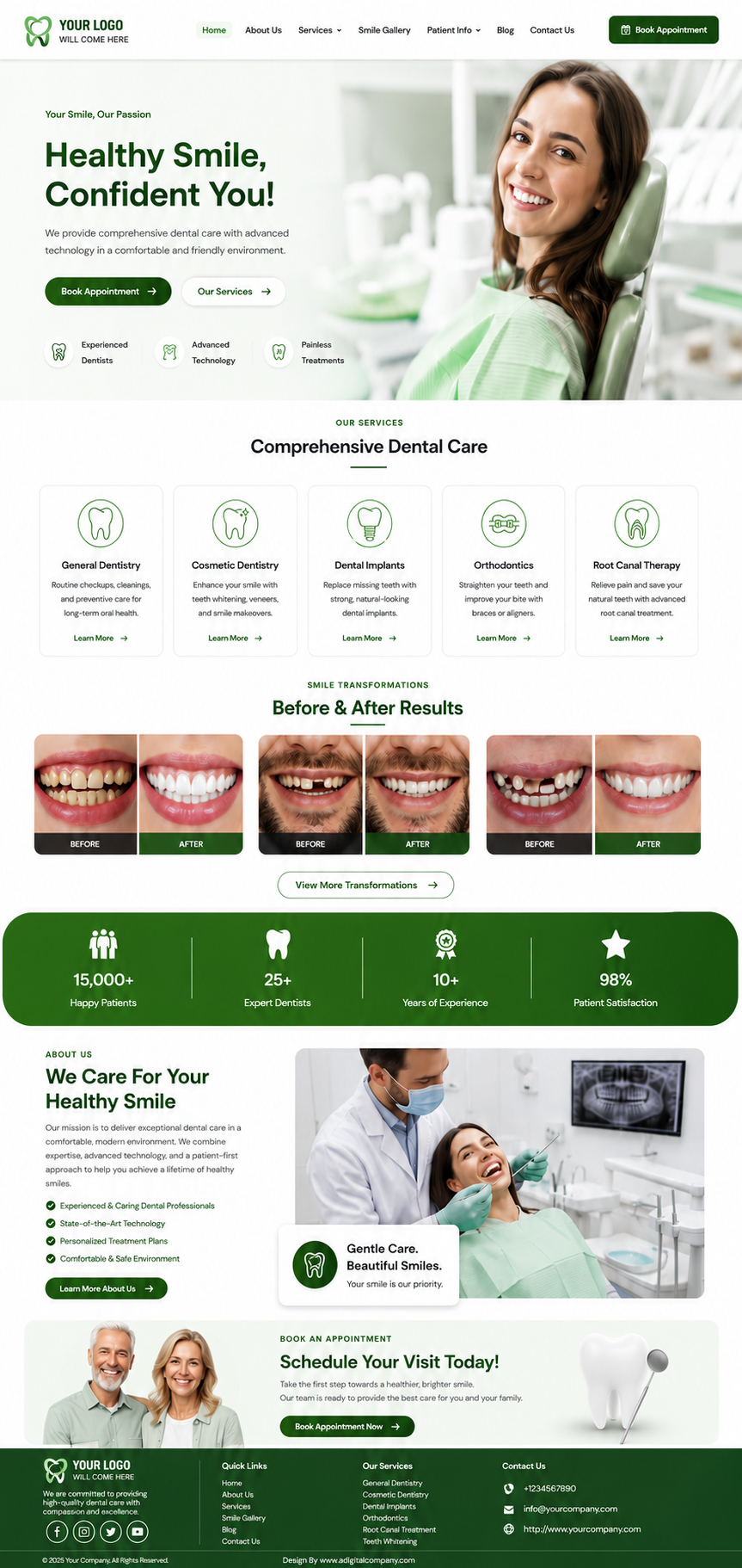 Dentist website design preview 3