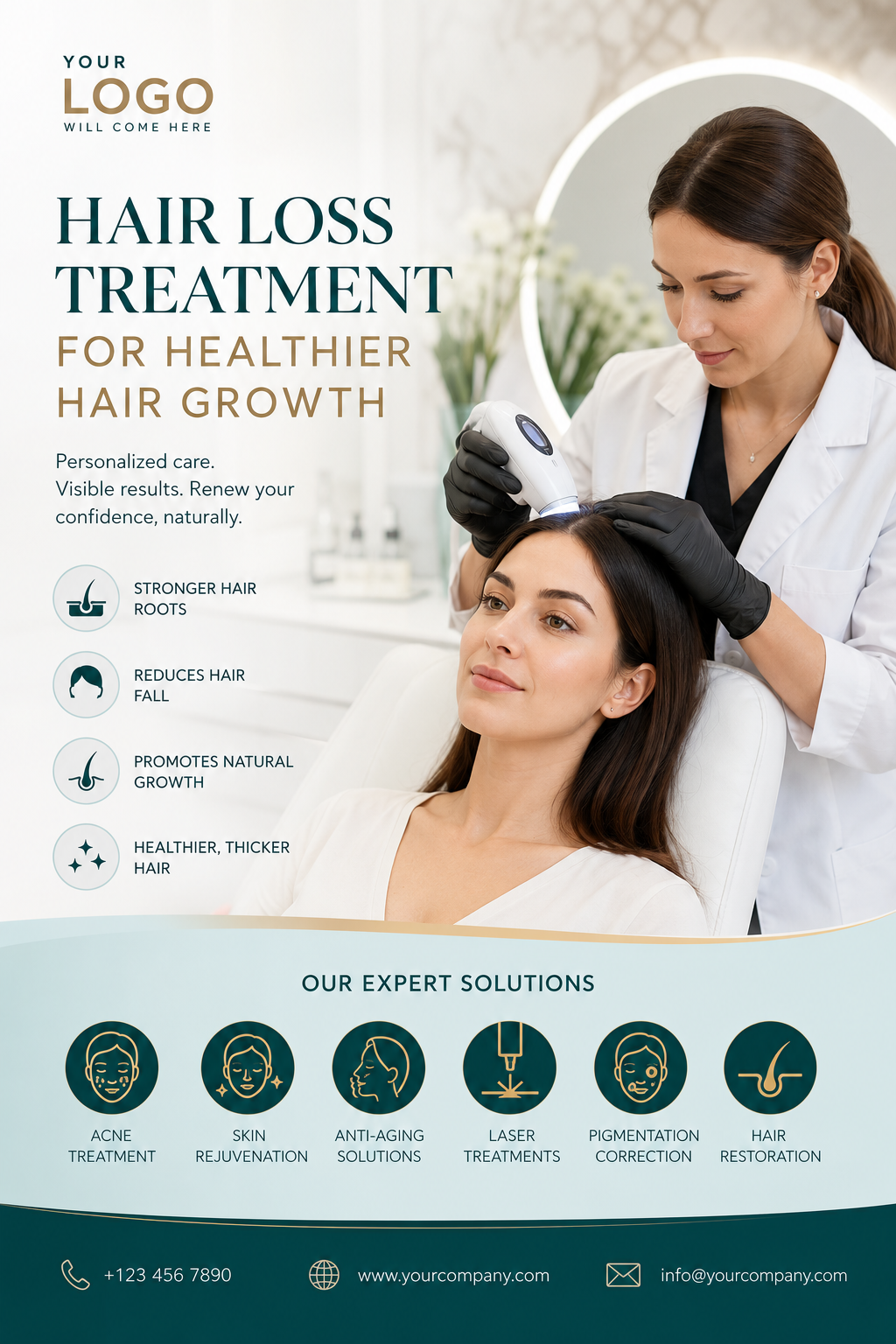 Hair Loss Treatment social media design — Dermatologist — A Digital Company