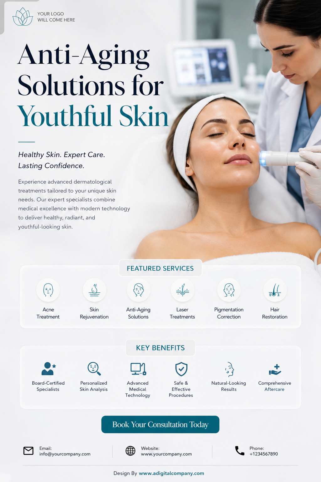 Anti-Aging Solutions social media design — Dermatologist — A Digital Company