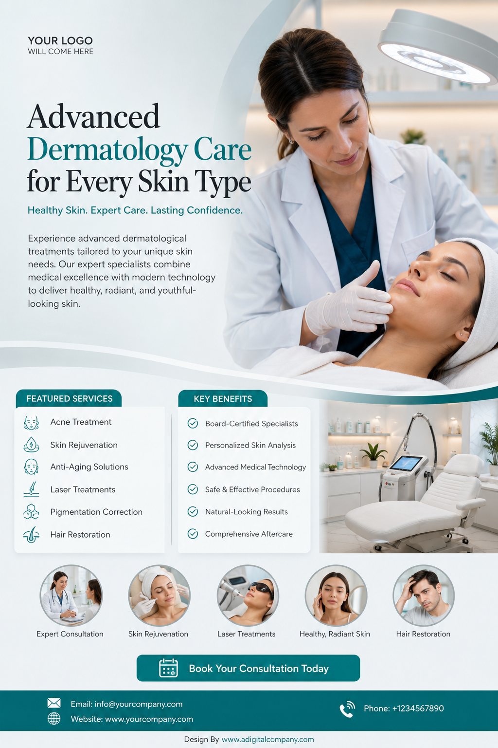 Advanced Dermatology Care social media design — Dermatologist — A Digital Company