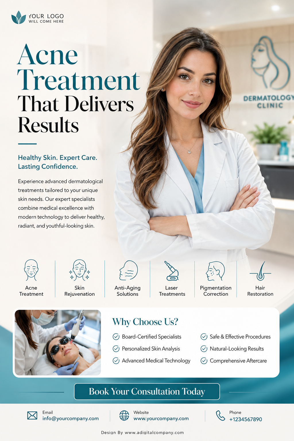 Acne Treatment social media design — Dermatologist — A Digital Company