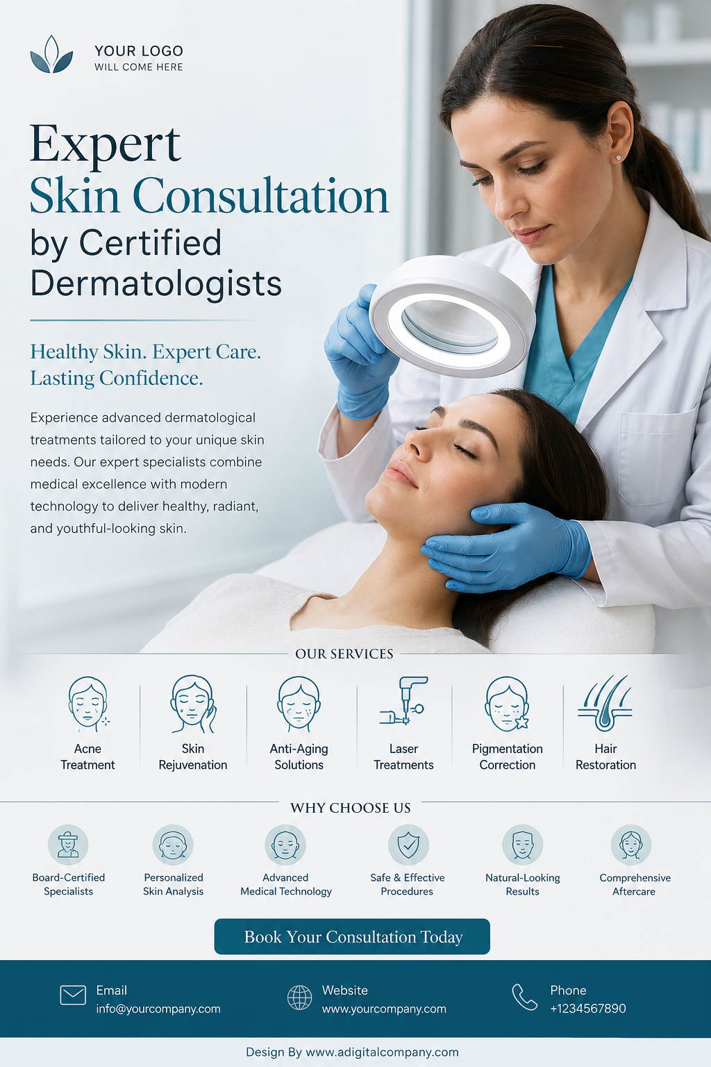 Expert Skin Consultation social media design — Dermatologist — A Digital Company