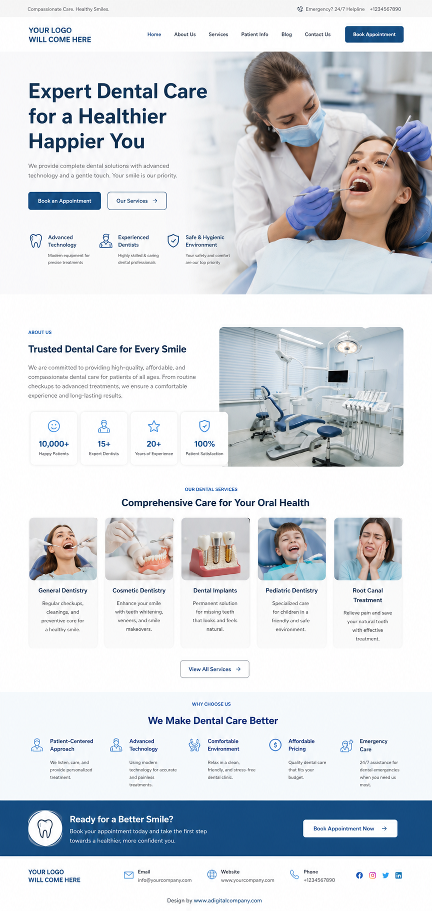 Doctors website design preview 1
