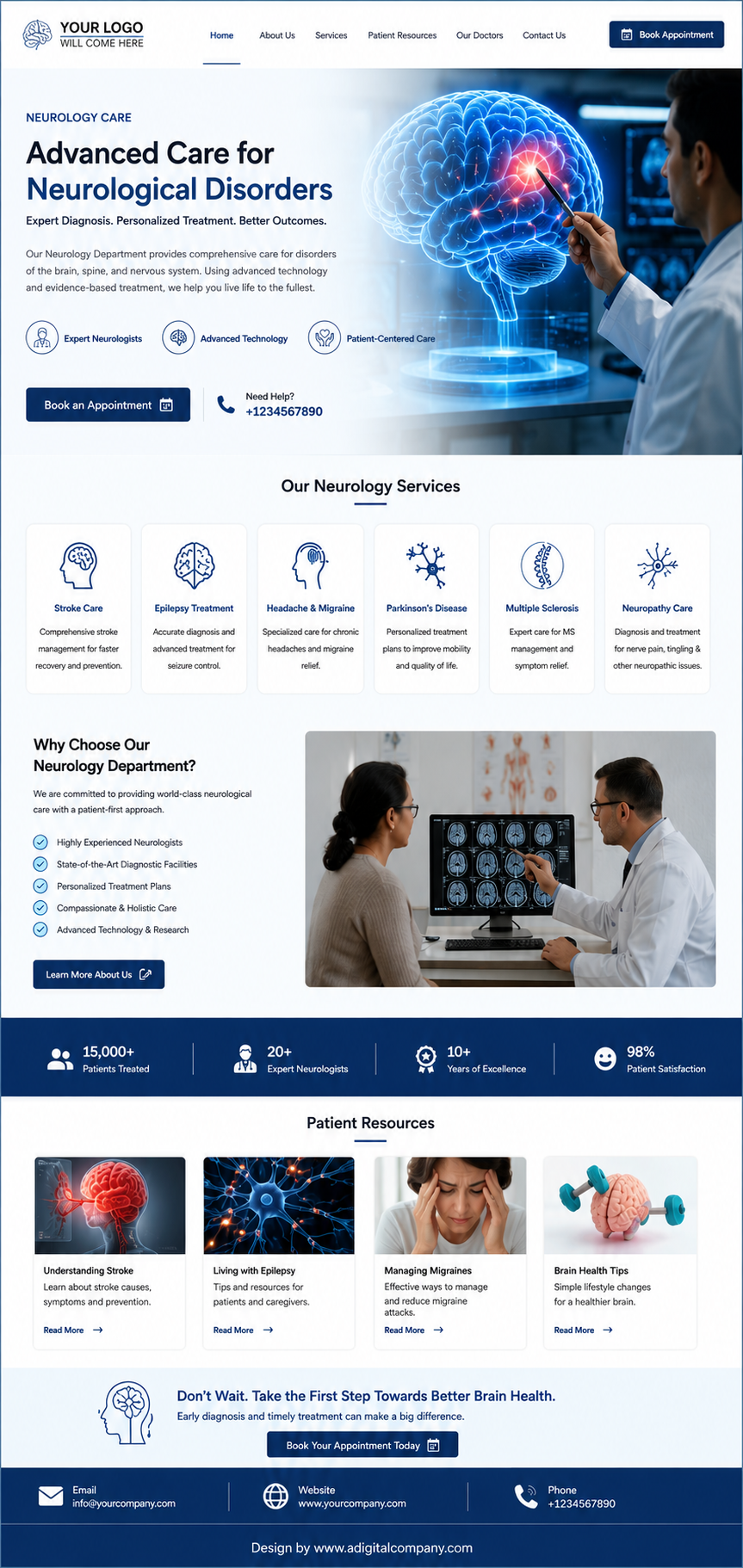 Doctors website design preview 2