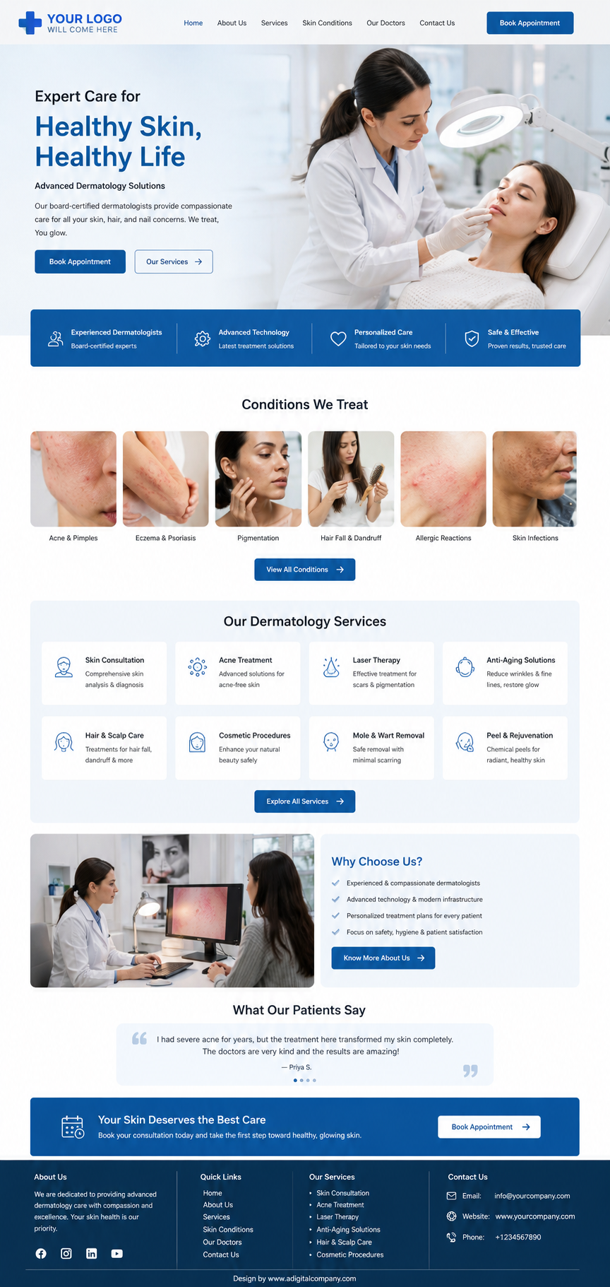 Doctors website design preview 3