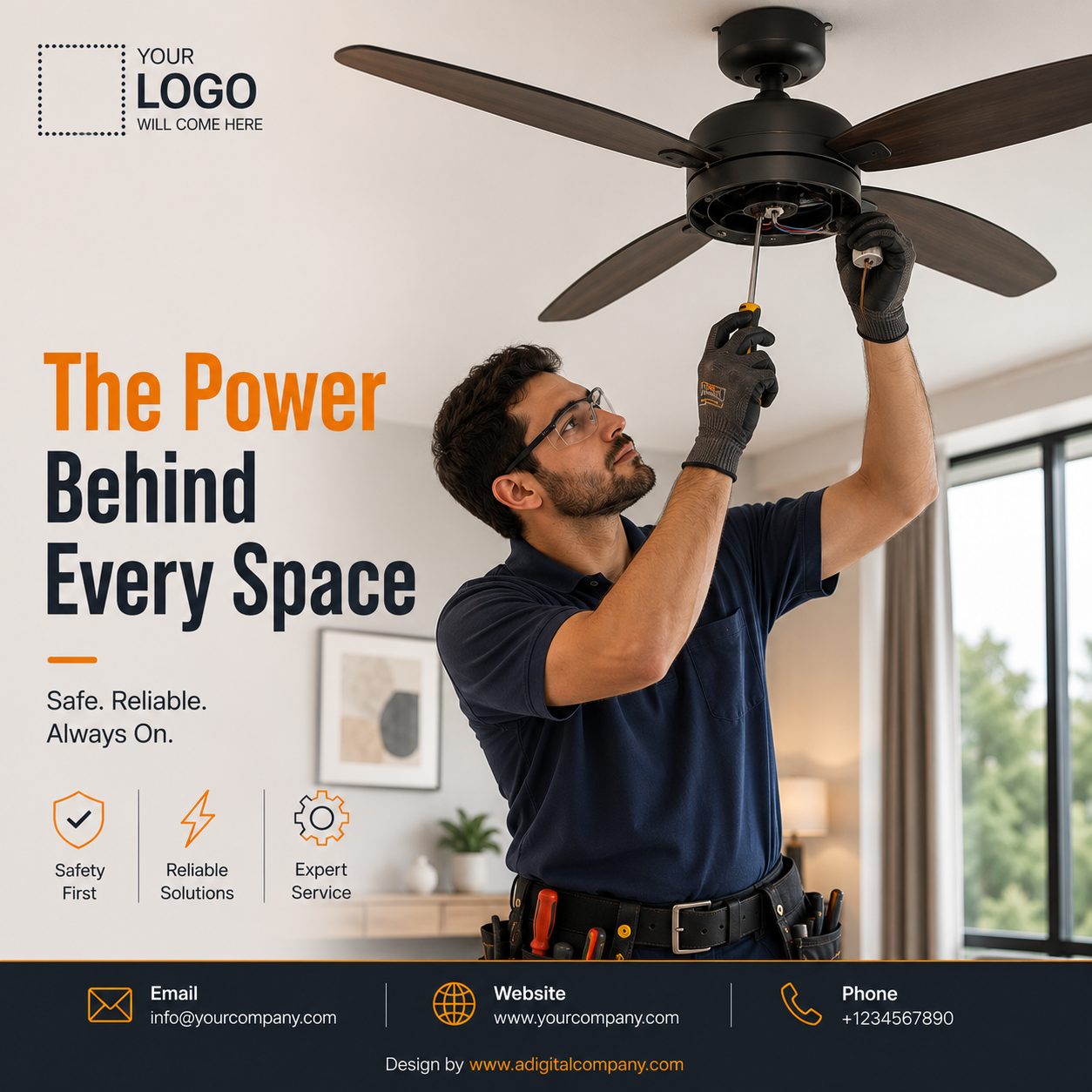 Residential Electrical Services social media design — Electricians — A Digital Company