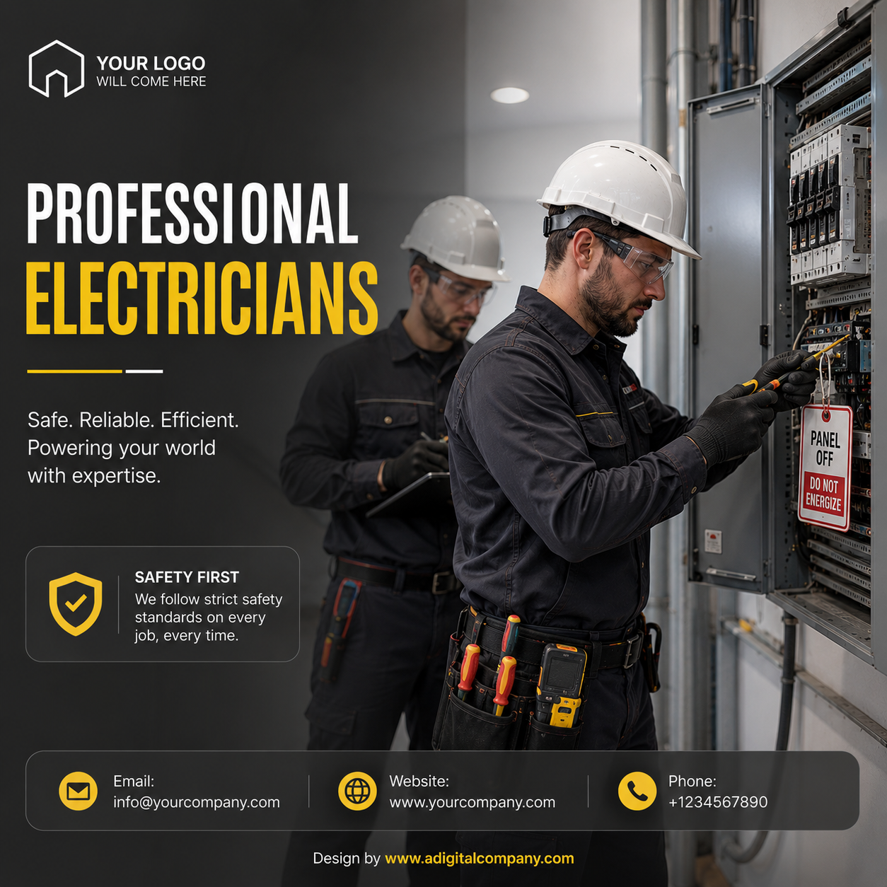 Commercial Electrical social media design — Electricians — A Digital Company
