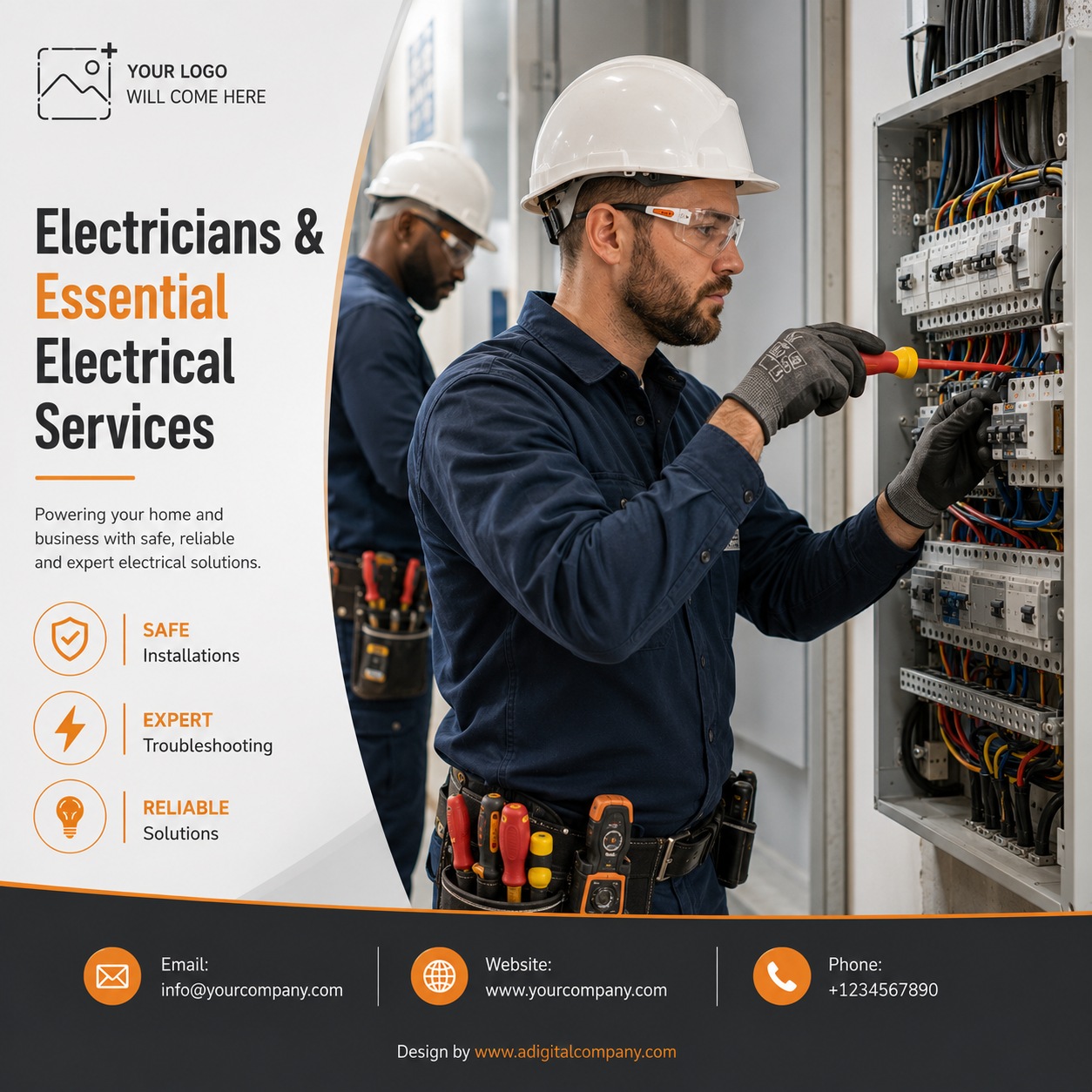 Emergency Electrical Services social media design — Electricians — A Digital Company