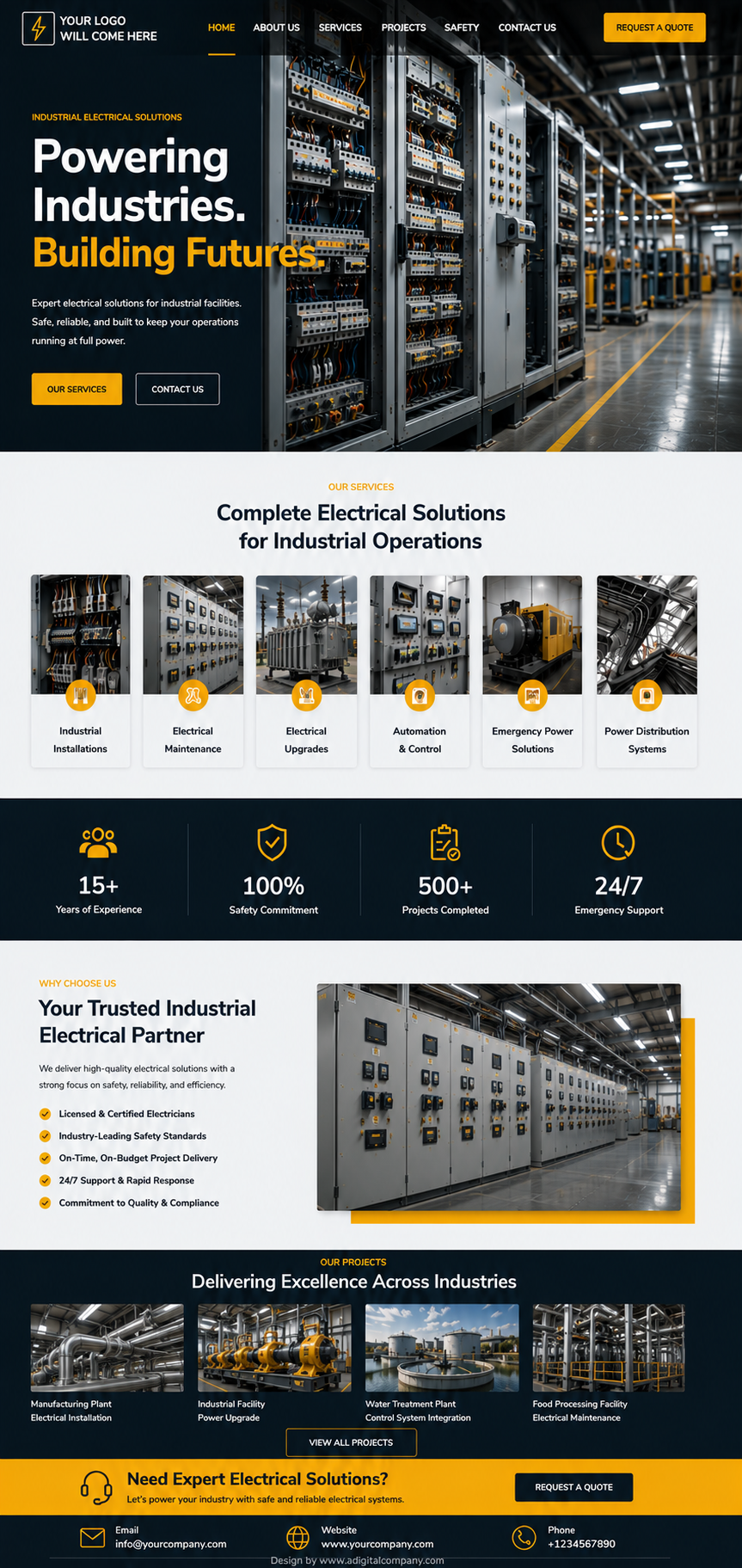 Electricians website design — Page view 5 — A Digital Company