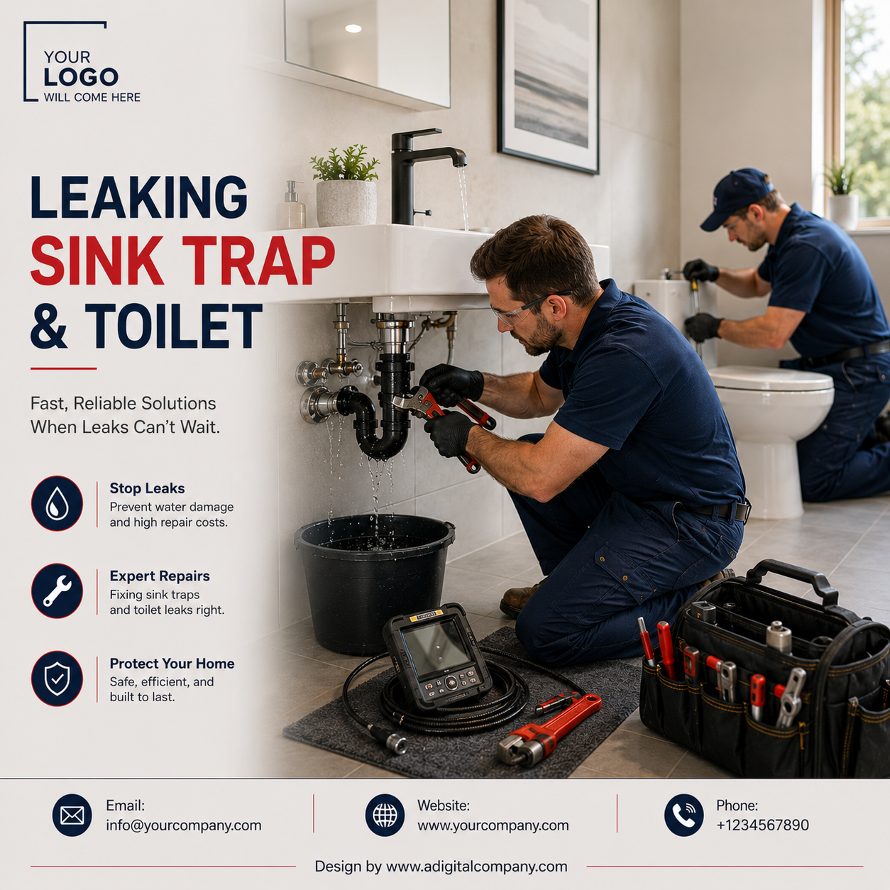 Gas Fitting and Installation social media design — Plumbing — A Digital Company