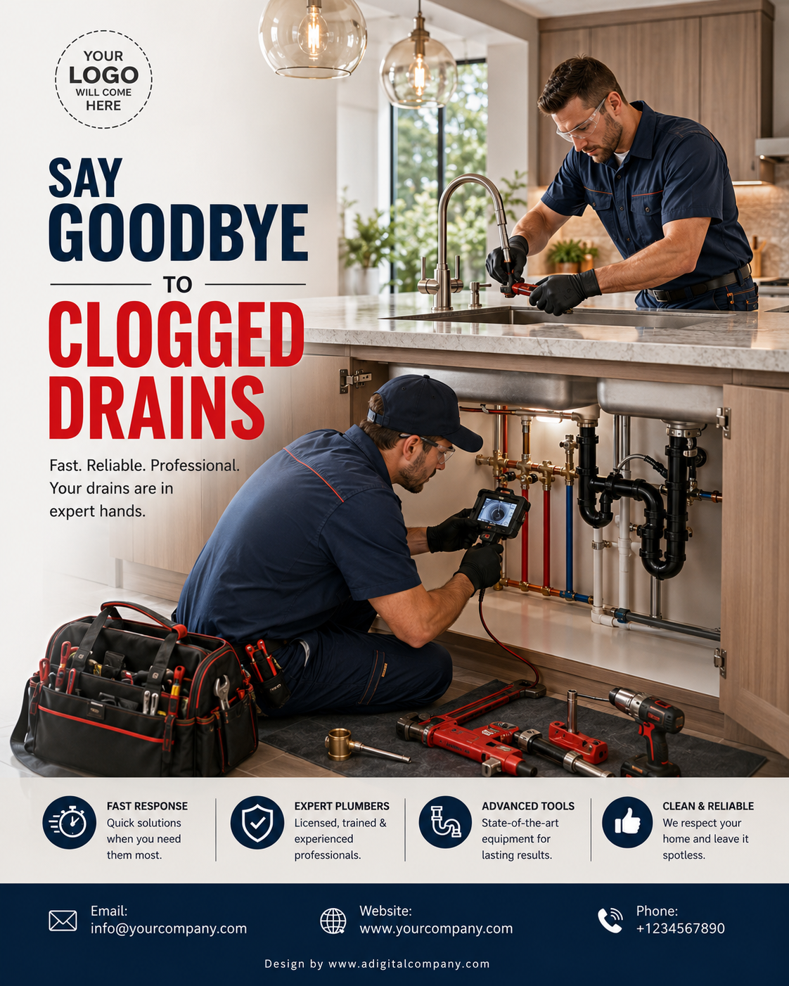 Water Filter Installation social media design — Plumbing — A Digital Company