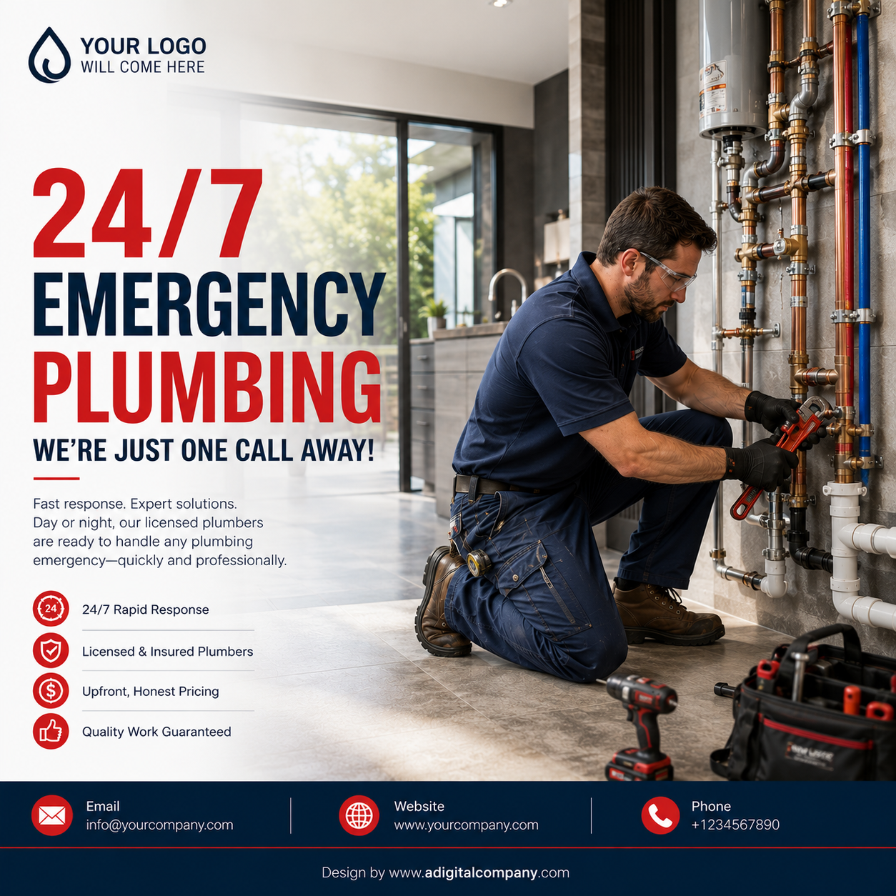Backflow Prevention social media design — Plumbing — A Digital Company
