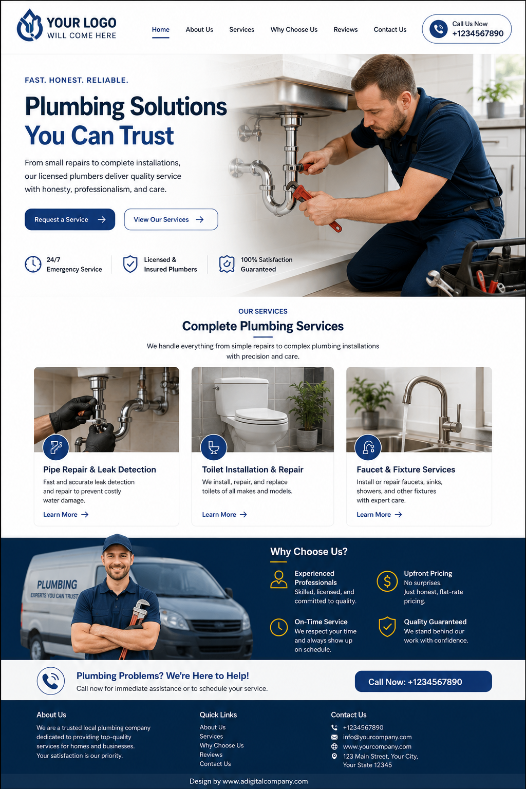 Plumbing website design — Page view 10 — A Digital Company
