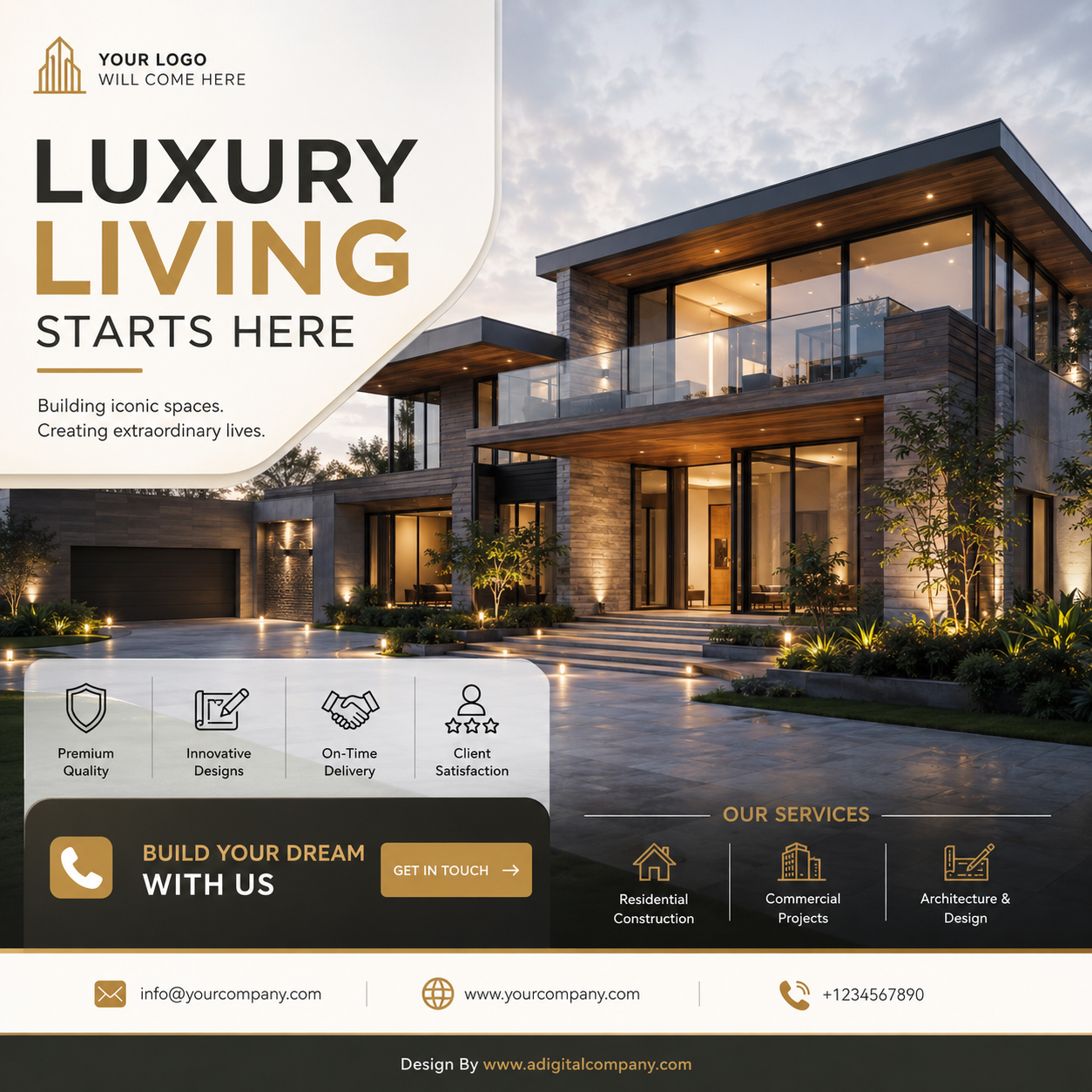 Real Estate & Construction social media design preview 1