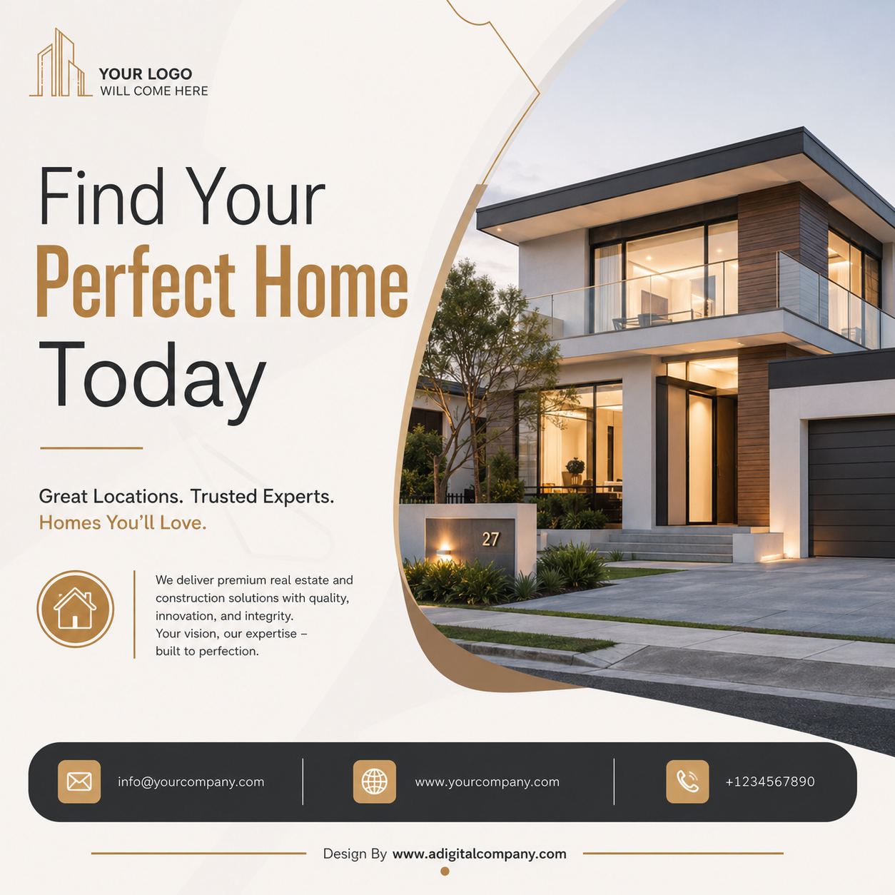 Commercial Spaces social media design — Real Estate &amp; Construction — A Digital Company