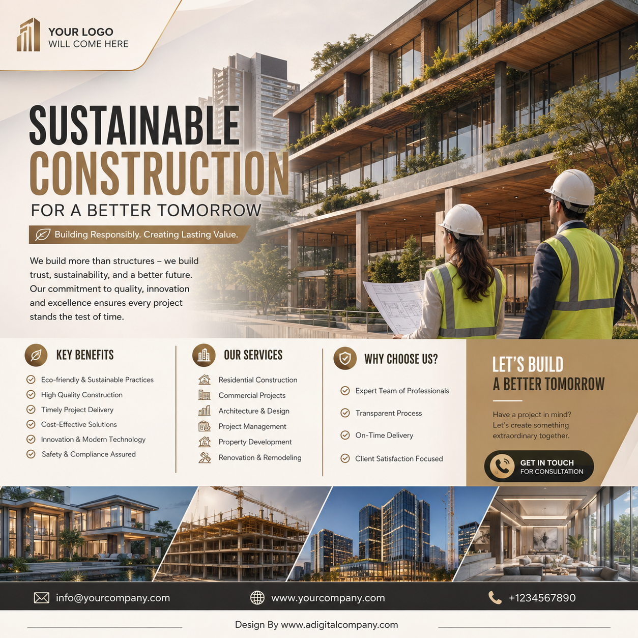 Residential Construction social media design — Real Estate &amp; Construction — A Digital Company