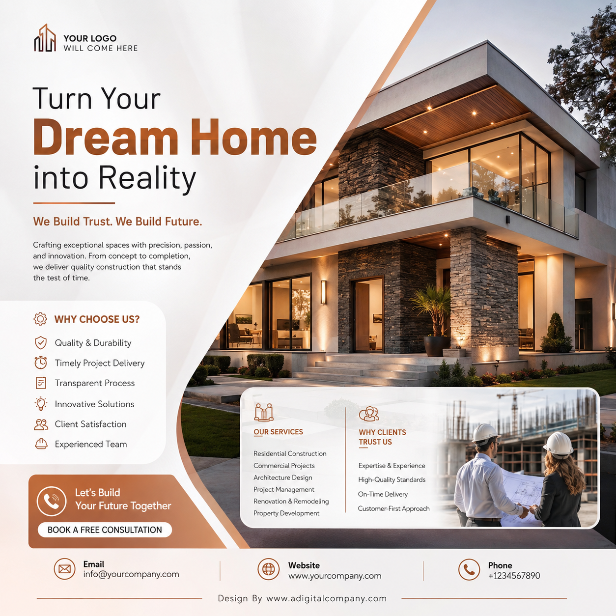 Happy Homeowners social media design — Real Estate &amp; Construction — A Digital Company