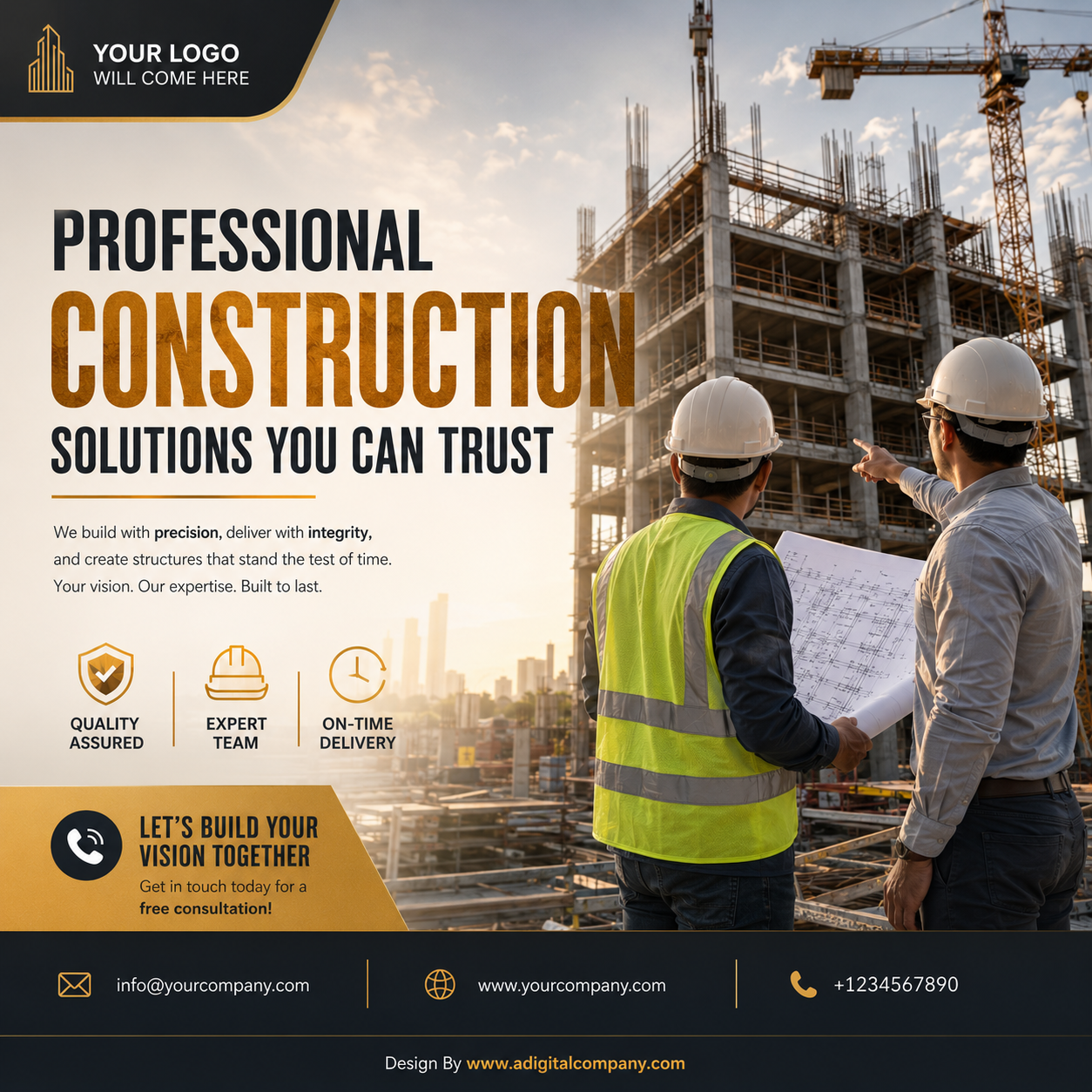 Full Build Service social media design — Real Estate &amp; Construction — A Digital Company