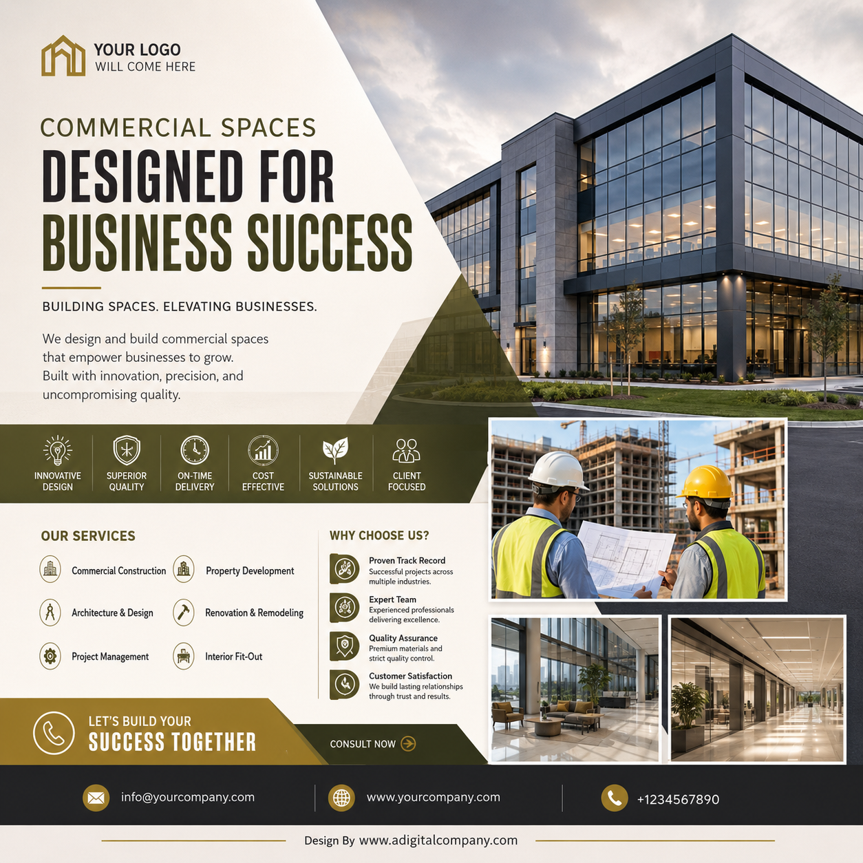 Industrial Units social media design — Real Estate &amp; Construction — A Digital Company