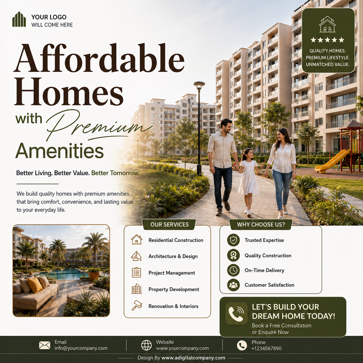 Gated Communities social media design — Real Estate &amp; Construction — A Digital Company