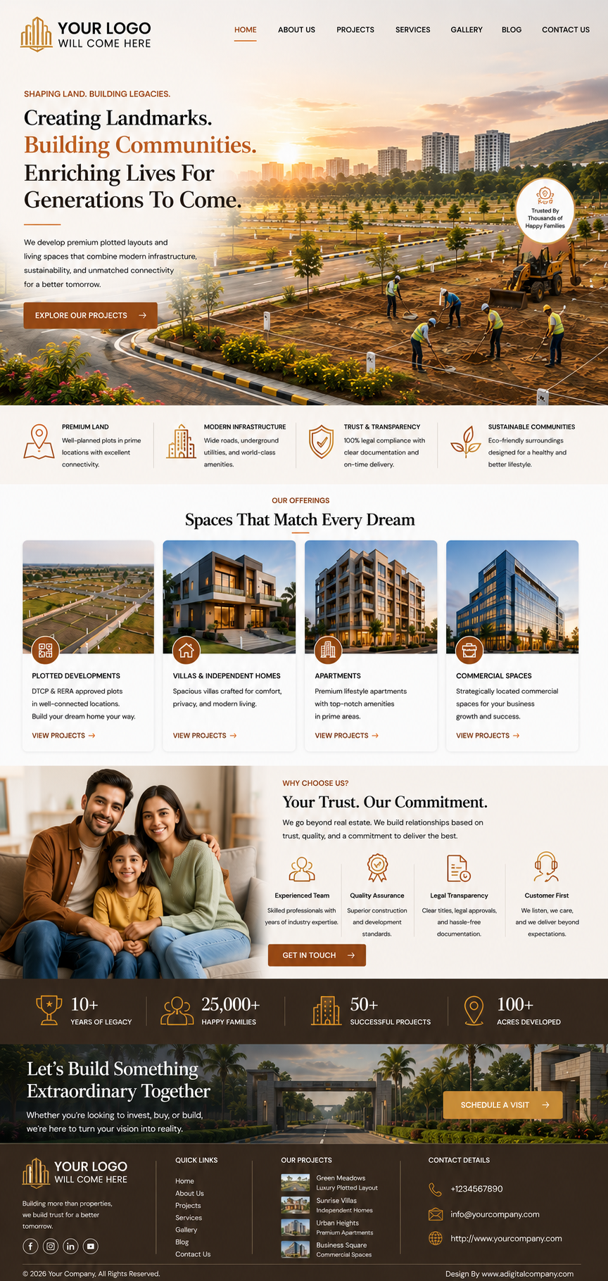 Real Estate & Construction website design — Page view 5 — A Digital Company