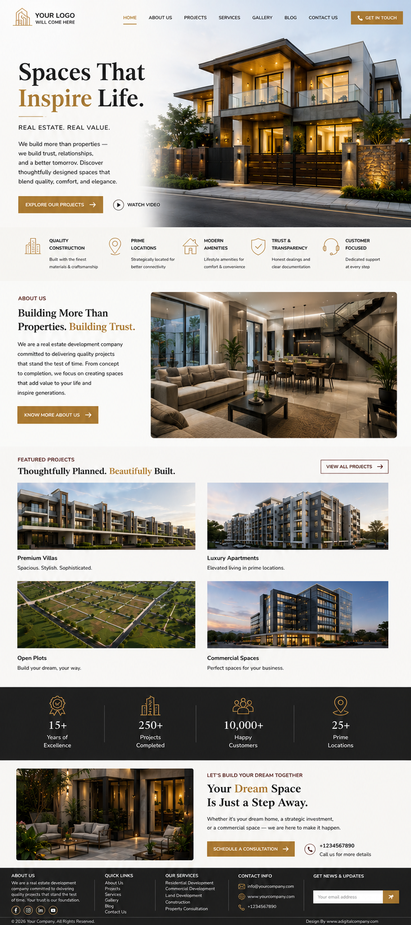 Real Estate & Construction website design — Page view 6 — A Digital Company