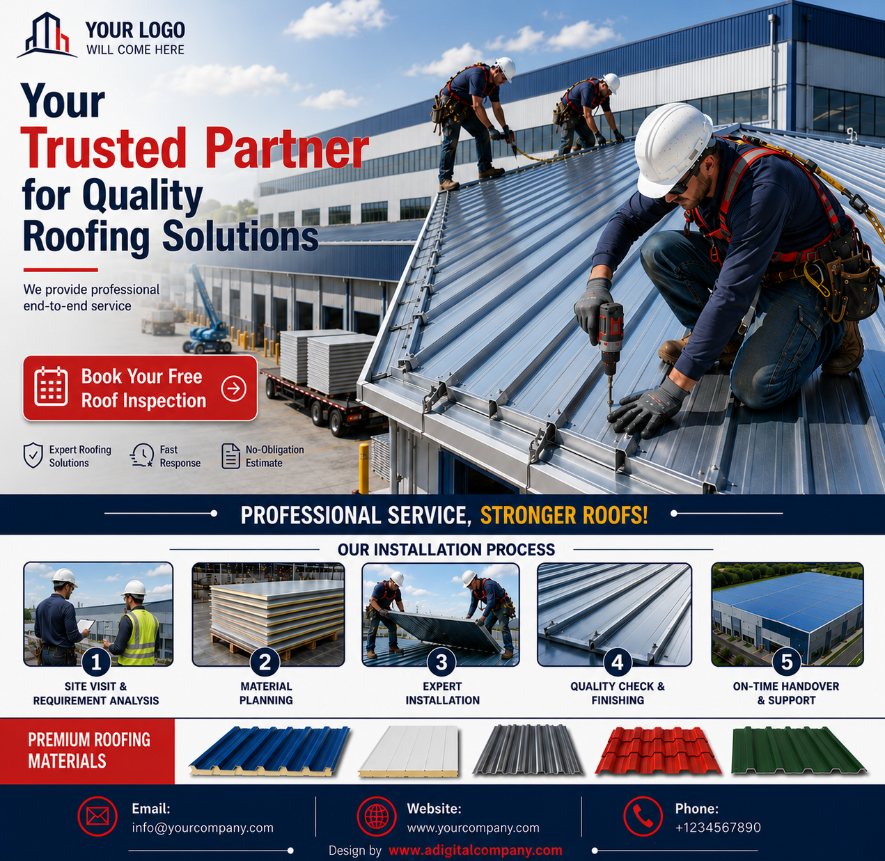 Roofing social media design preview 1