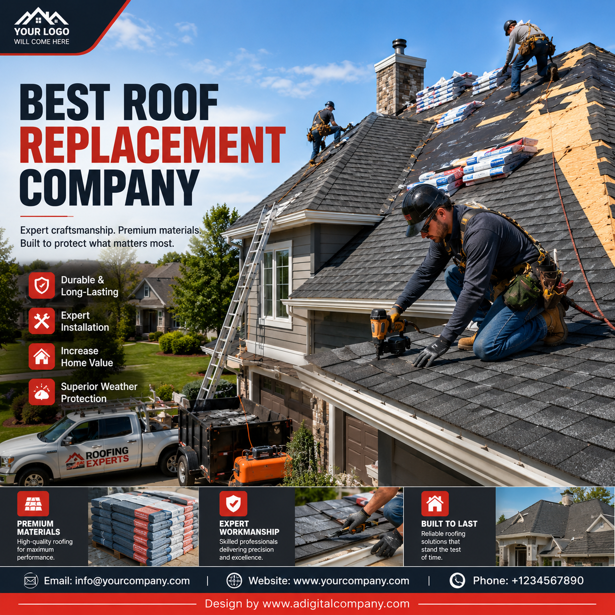 Roofing social media post design 06 — A Digital Company