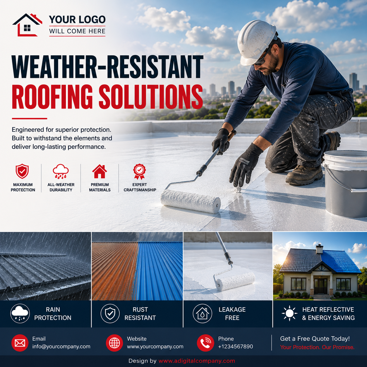 Roofing social media design preview 2
