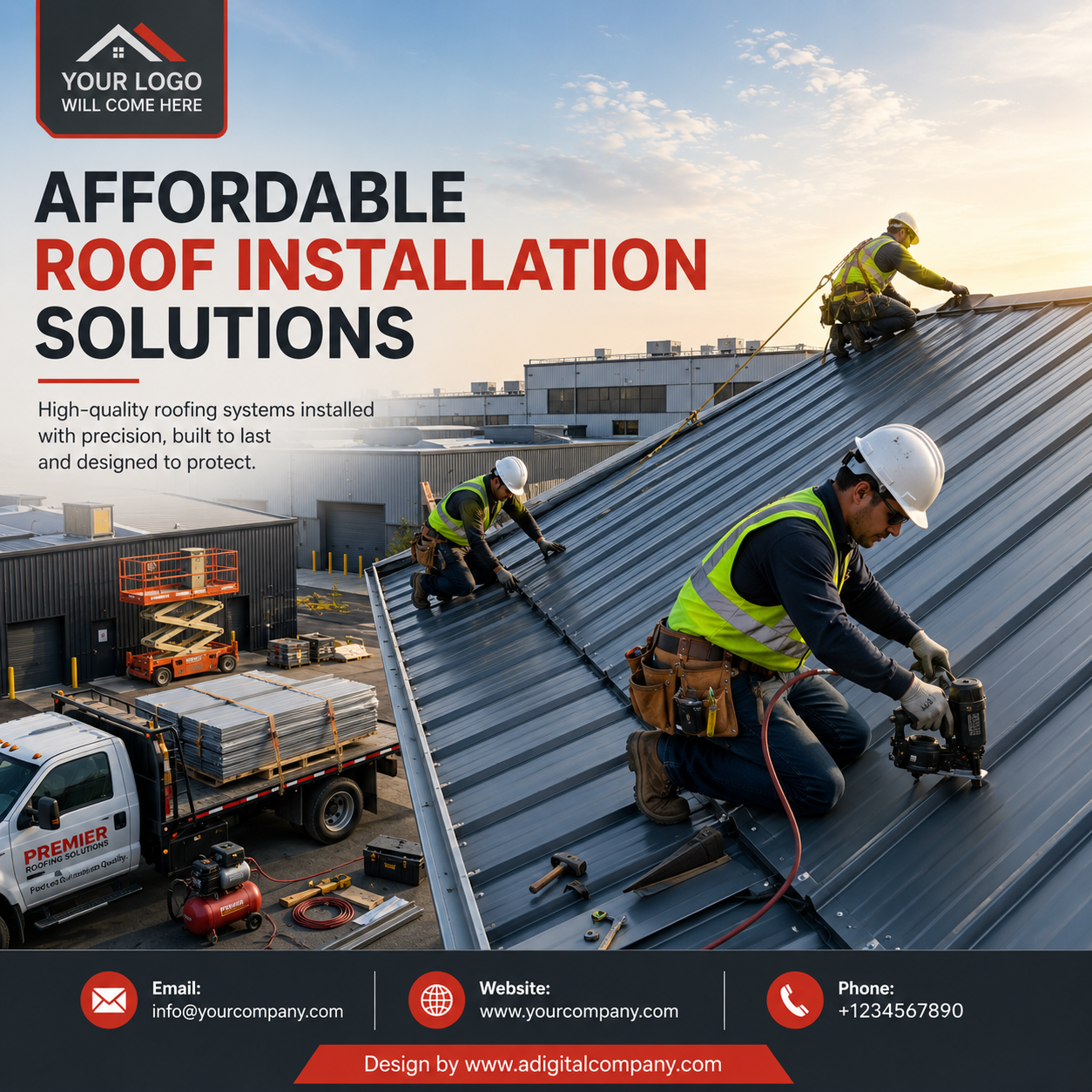 Roofing social media design preview 3